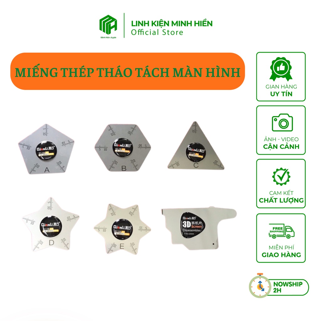 Miếng thép tháo tách màn hình IPhone đủ mẫu mới