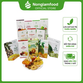 Combo 12 loại trái cây sấy Nonglamfood tăng sức đề kháng | Đồ ăn vặt tốt cho sức khỏe | Healthy snack