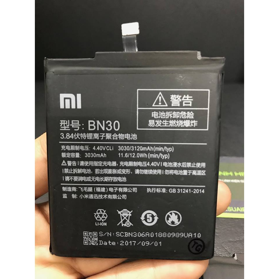 Pin Xiaomi Redmi 4A BN30 zin mới bảo hành 6 tháng