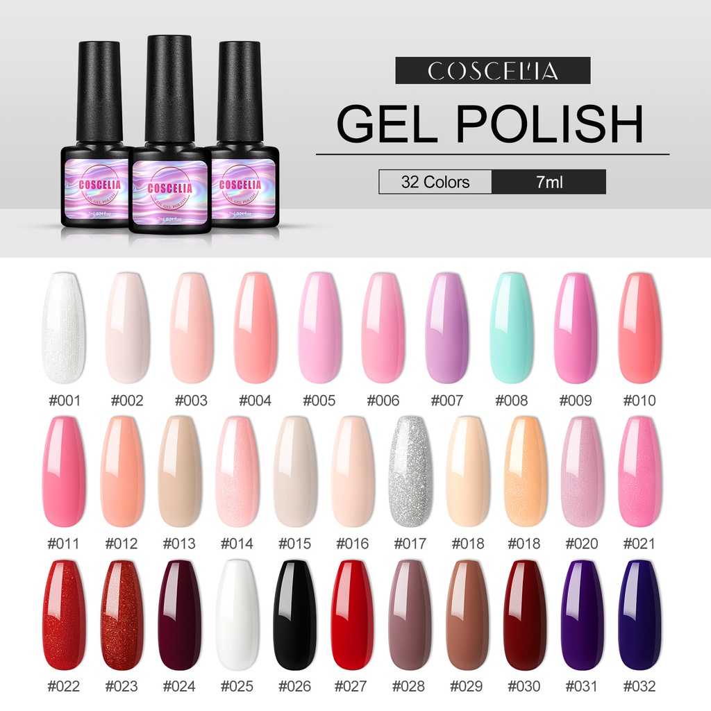 [Hàng mới về] Lọ gel sơn móng tay 7ml UV lâu trôi bán vĩnh viễn (01-20) độc đáo