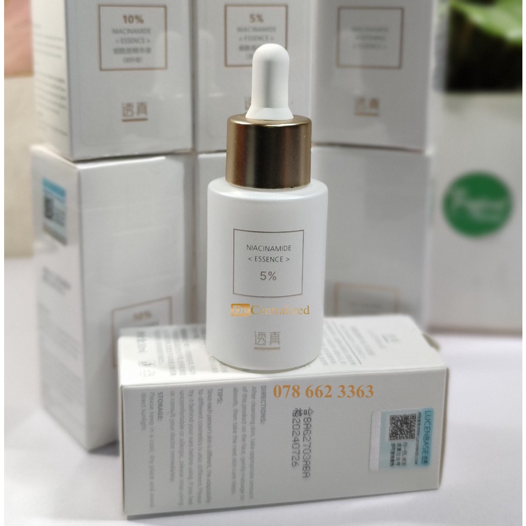 Serum Niacinamide LUCENBASE B3 Essence 3% 5% 10% Giảm Thâm, Serum Trắng Da Giảm Mụn Cấp Ẩm Chống Lão Hoá Kiềm Dầu Cho Da