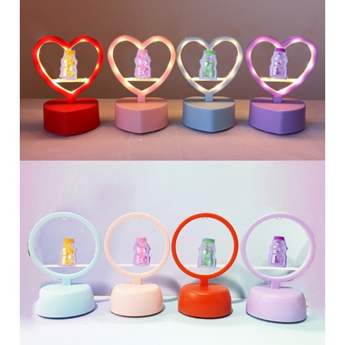 đèn led tim tròn yakult DLT2 dễ thương cute hoạt hình