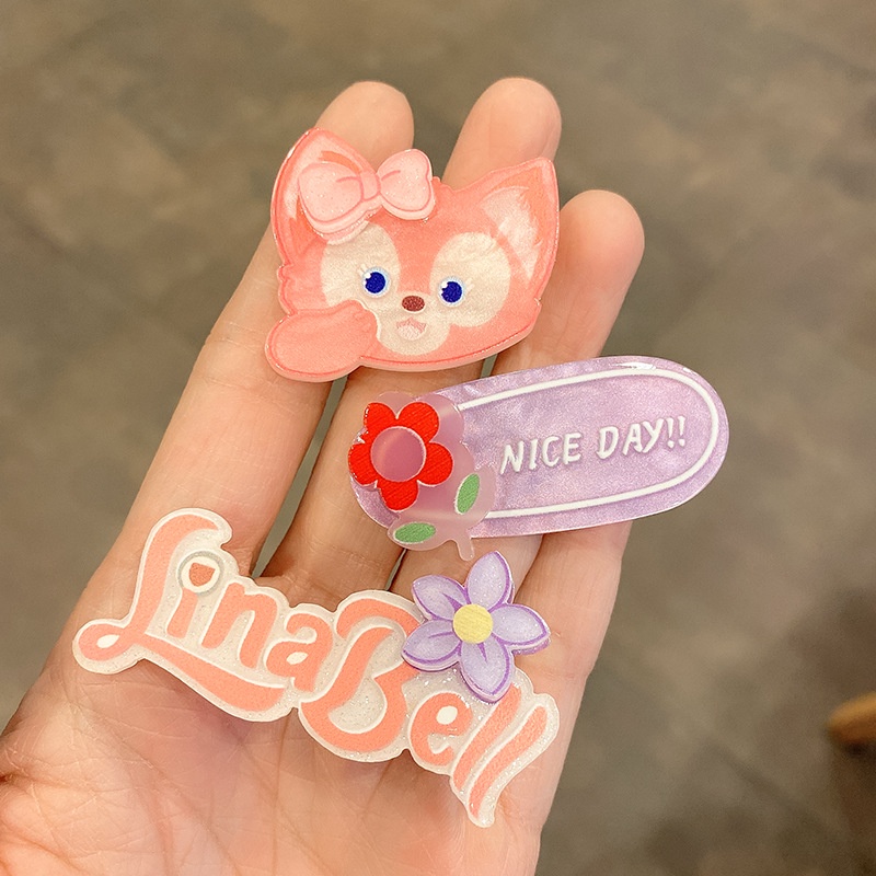 Bộ 3 Kẹp Tóc Mái Dễ Thương Phong Cách Hàn Quốc Cho Bé Gái