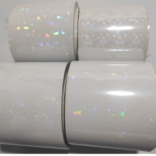 Set 5 tấm sticker hologram lấp lánh trang trí top loader/ buller journal size 11x15cm