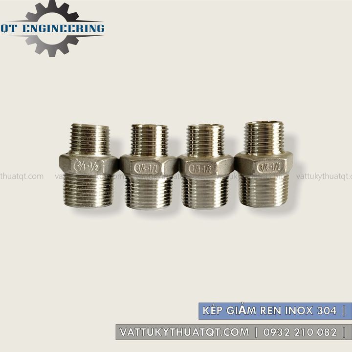 Kép Giảm Ren Inox 304 | DN10-DN25