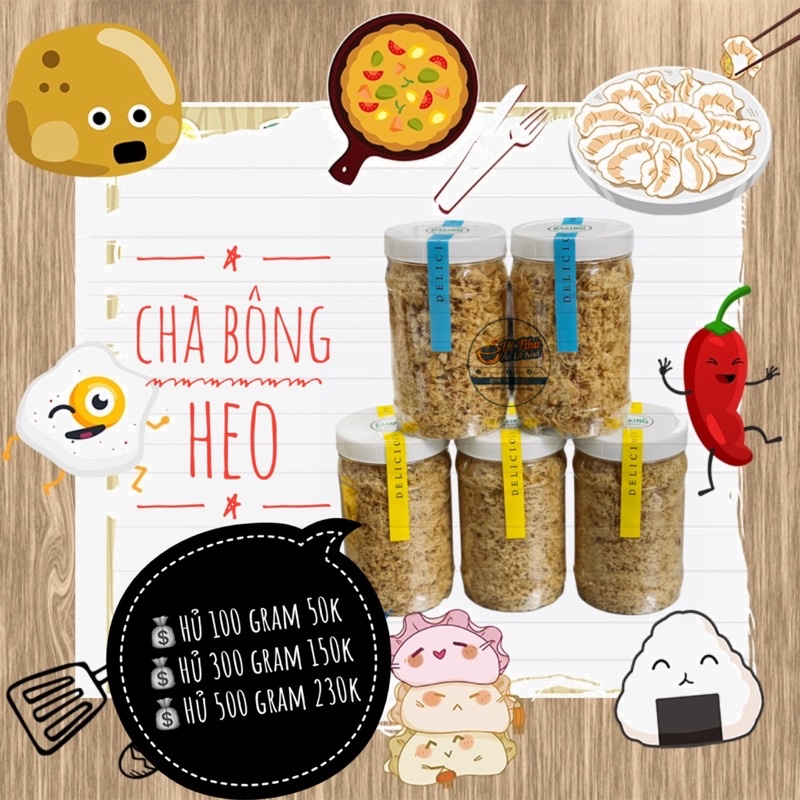 Chà bông heo mật ong nhà làm.