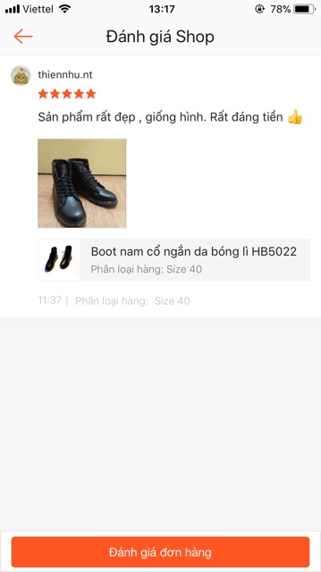 Boot nam cổ ngắn da bóng lì HB5022 | BigBuy360 - bigbuy360.vn