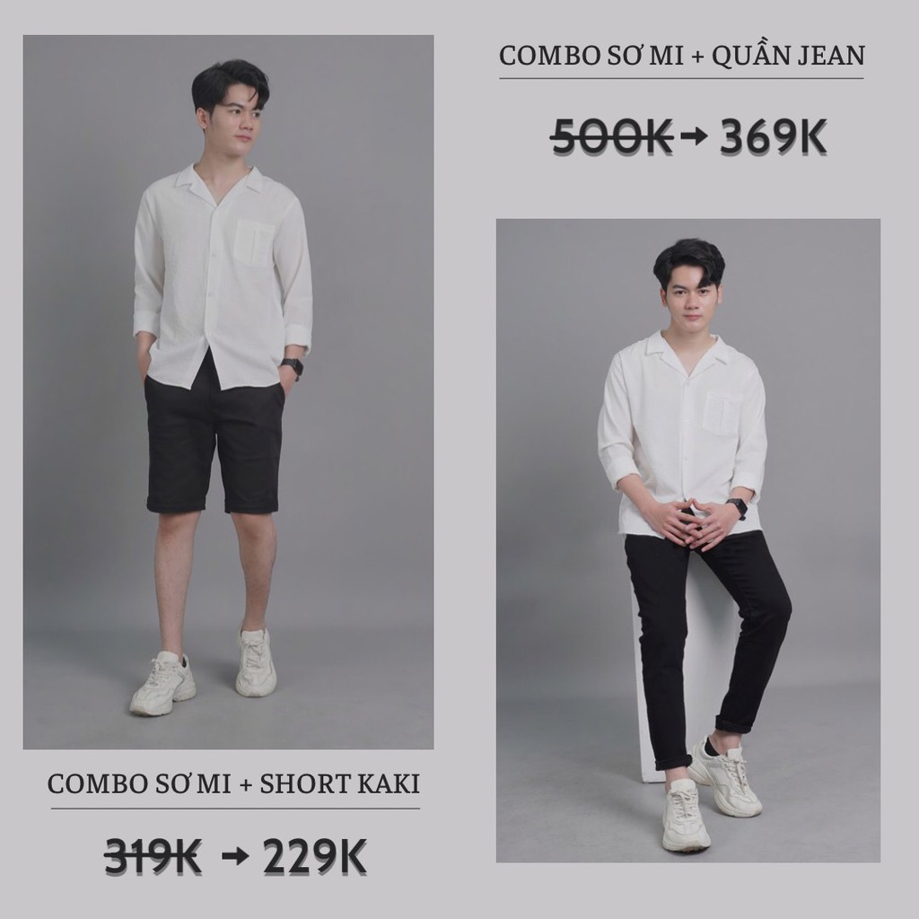 Áo Sơ Mi Nam Đũi Dài Tay Cực Đẹp :: Áo Nam Sơ Mi Nam Trắng Mát Phối Quần Jean, Quần Short | BigBuy360 - bigbuy360.vn