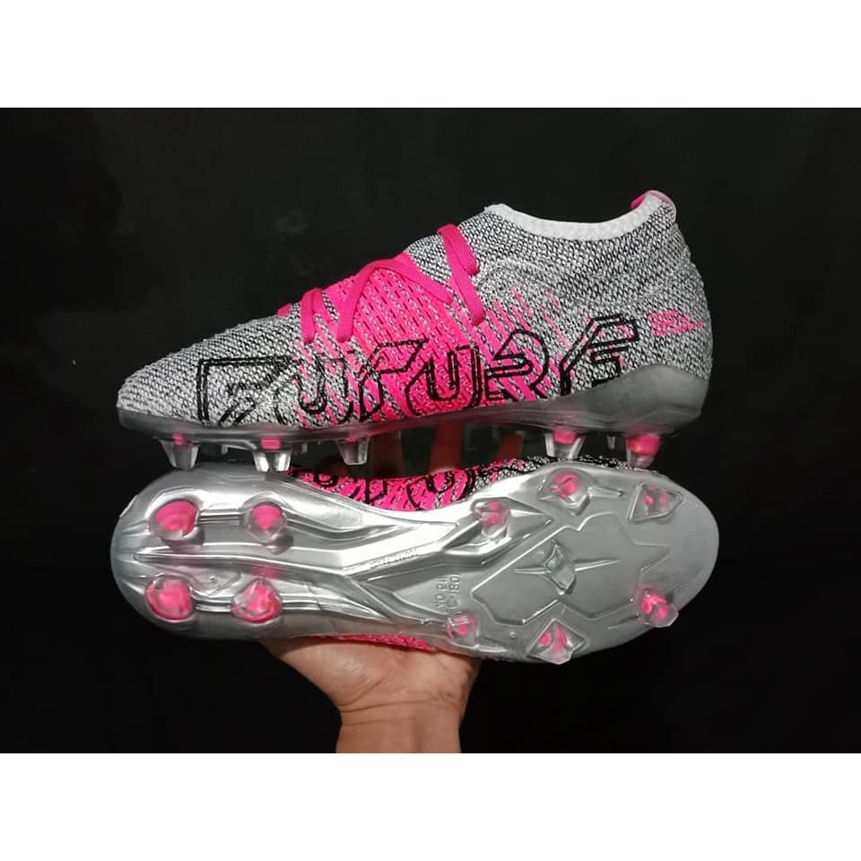 Giày Bóng Đá Mini Màu Xám Hồng Puma Chất Lượng Cao