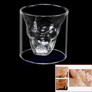 ♥♥♥Ly uống nước thủy tinh hình đầu lâu dung tích 75ml♥♥♥