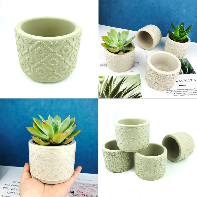 Khuôn Silicone Dùng Làm Chậu Hoa Bằng Nhựa Resin Diy