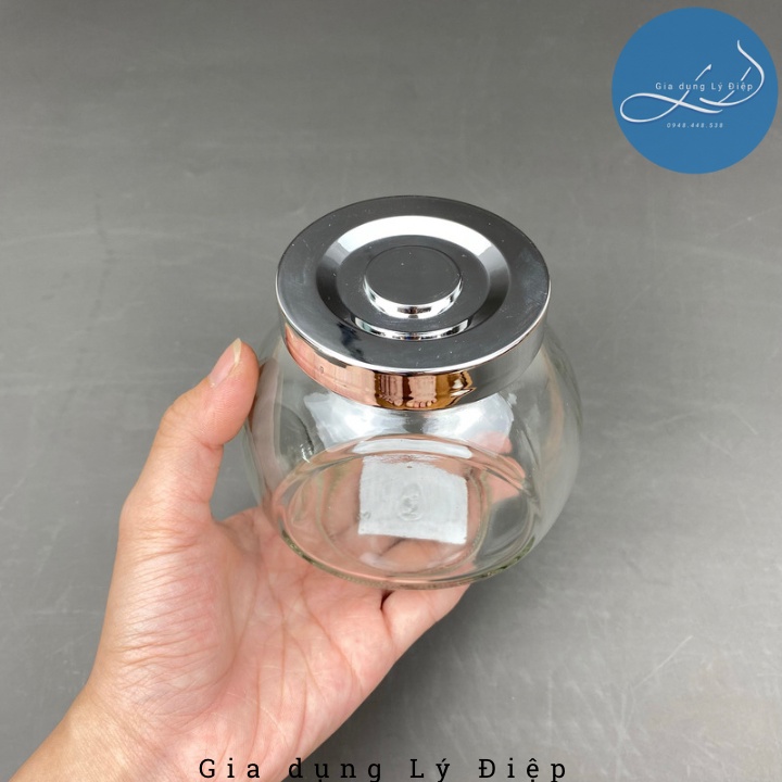 Hũ thuỷ tinh đựng gia vị nắp bạc dung tích 0,3ml