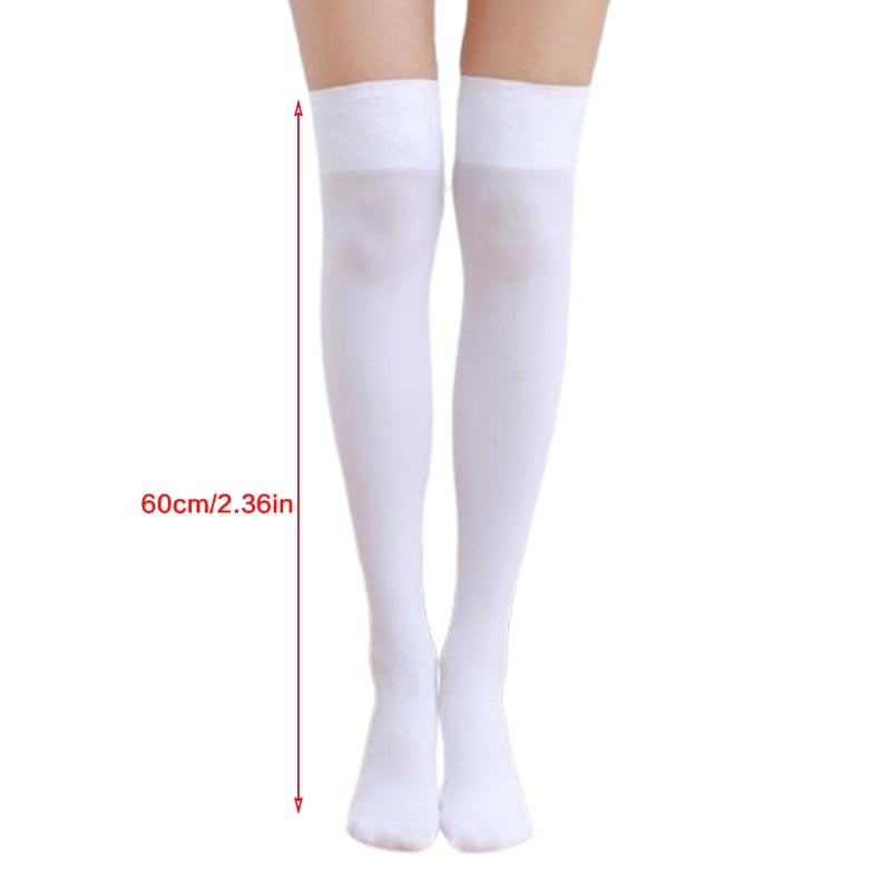 Đôi vớ dài qua gối chống trượt bằng silicone phong cách Nhật Bản cho nữ