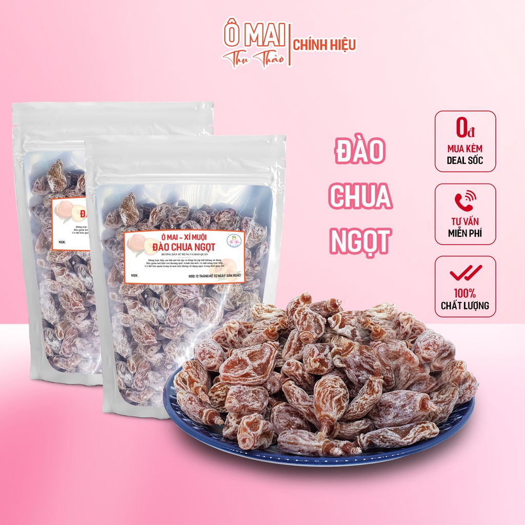 Ô Mai Xí Muội Đào Bao Tử Chuẩn Vị Chua Ngọt, Bổ Sung Vitamin C, Cải Thiện Làn Da