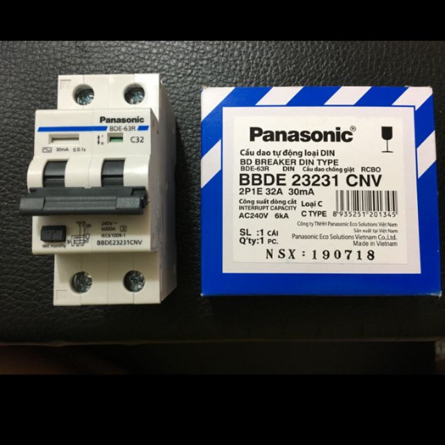 CB Chống Giật 32A 2Cực Panasonic