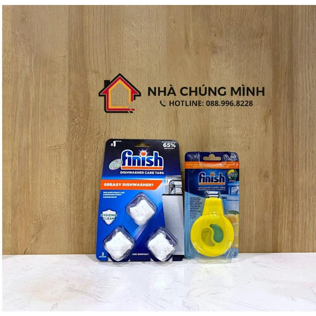 Viên vệ sinh máy rửa chén bát Finish  vỉ 3 viên