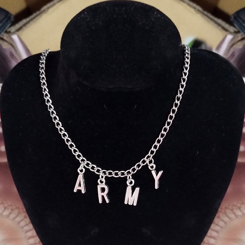 Vòng cổ Mặt Chữ ARMY Thời Trang Cho Nữ