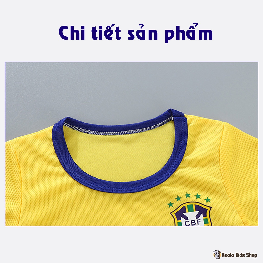 Bộ quần áo cộc tay chất cotton lưới bé trai co giãn thoáng mát Áo thun quần đùi trẻ em mùa hè từ 2-8 tuổi