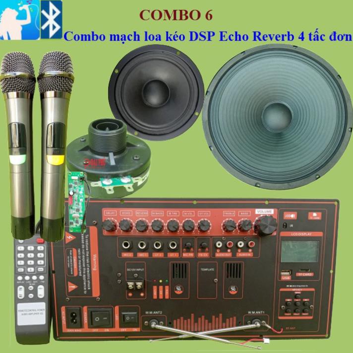 Combo Mạch loa kéo Reverb chống hú 4 tấc đơn