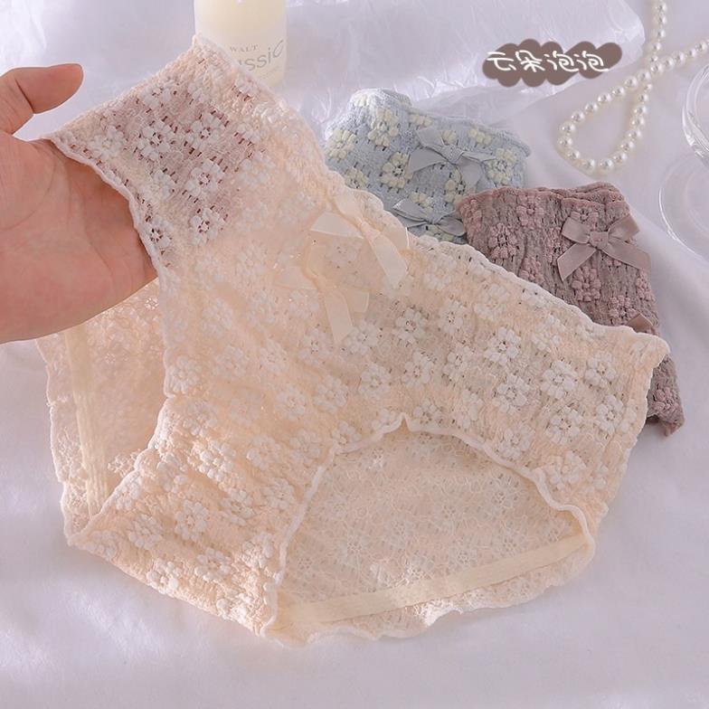 Quần Lót Nữ Softie ❤️Quần Lót Thun Lạnh Ngàn Hoa Vân Nổi Co Dãn 4D 538