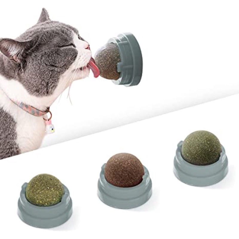 Viên Bóng Cỏ Mèo Catnip Ball Đồ Chơi Dán Tường Giúp Mèo Giải Trí - Xiuxiu Giang