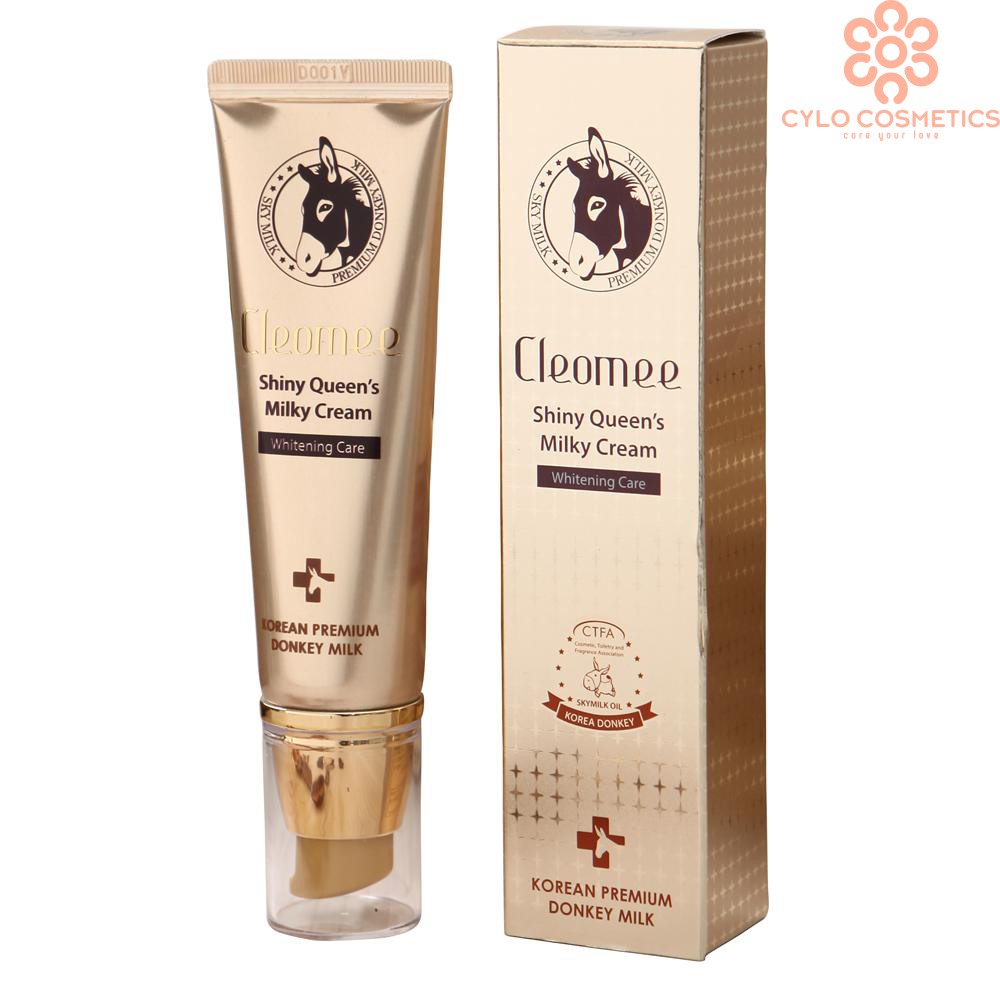 Tinh chất sữa lừa trắng da ban ngày CLEOMEE SHINY QUEENS MILKY CREAM Whitening Care