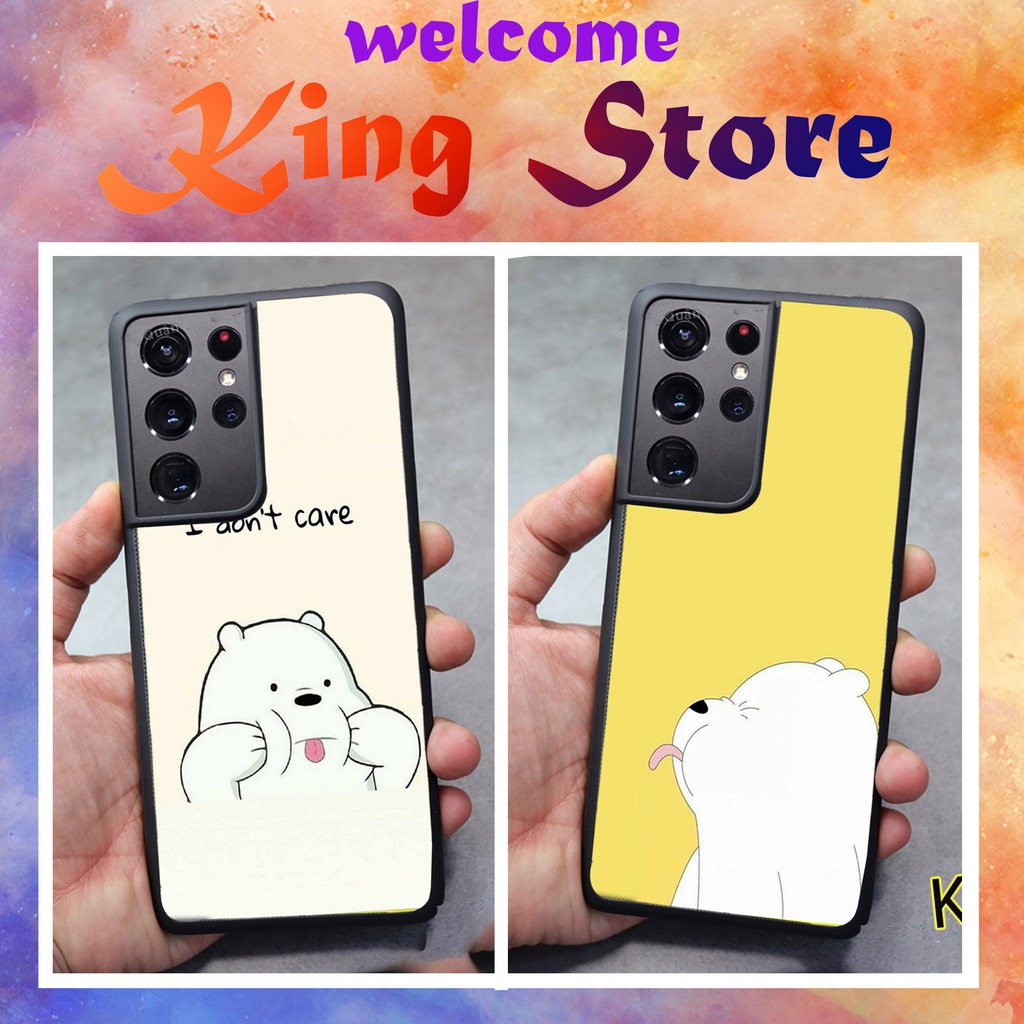 Ốp Samsung S21 - S21 FE -  S21 PLUS - S21 Ultra - Ốp lưng Samsung in hình Gấu Bear siêu đẹp, độc, lạ