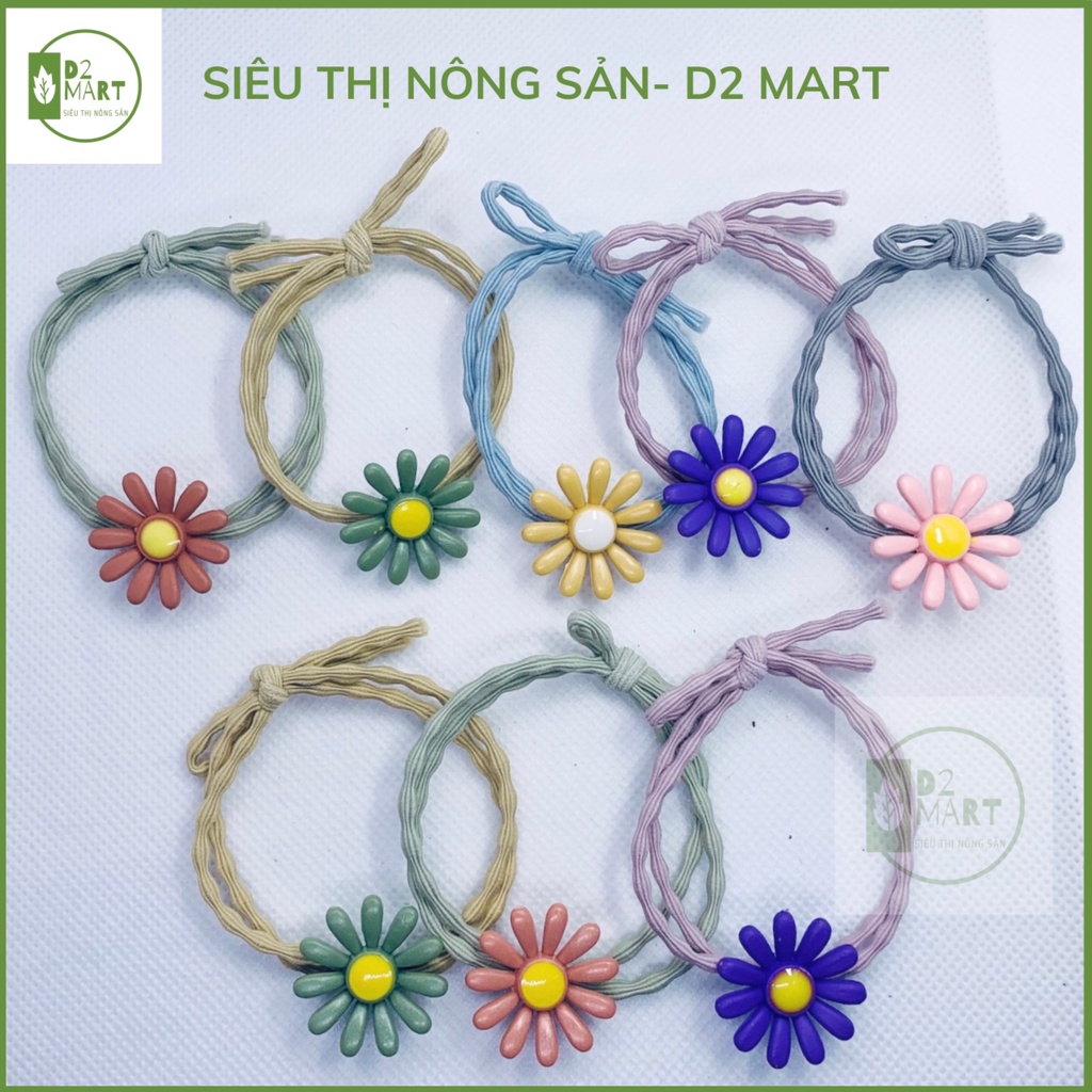 Dây buộc tóc hoa cúc nhí Hàn Quốc - chun đôi cực bền - co giãn tốt - giao màu ngẫu nhiên - Siêu thị nông sản D2 Mart