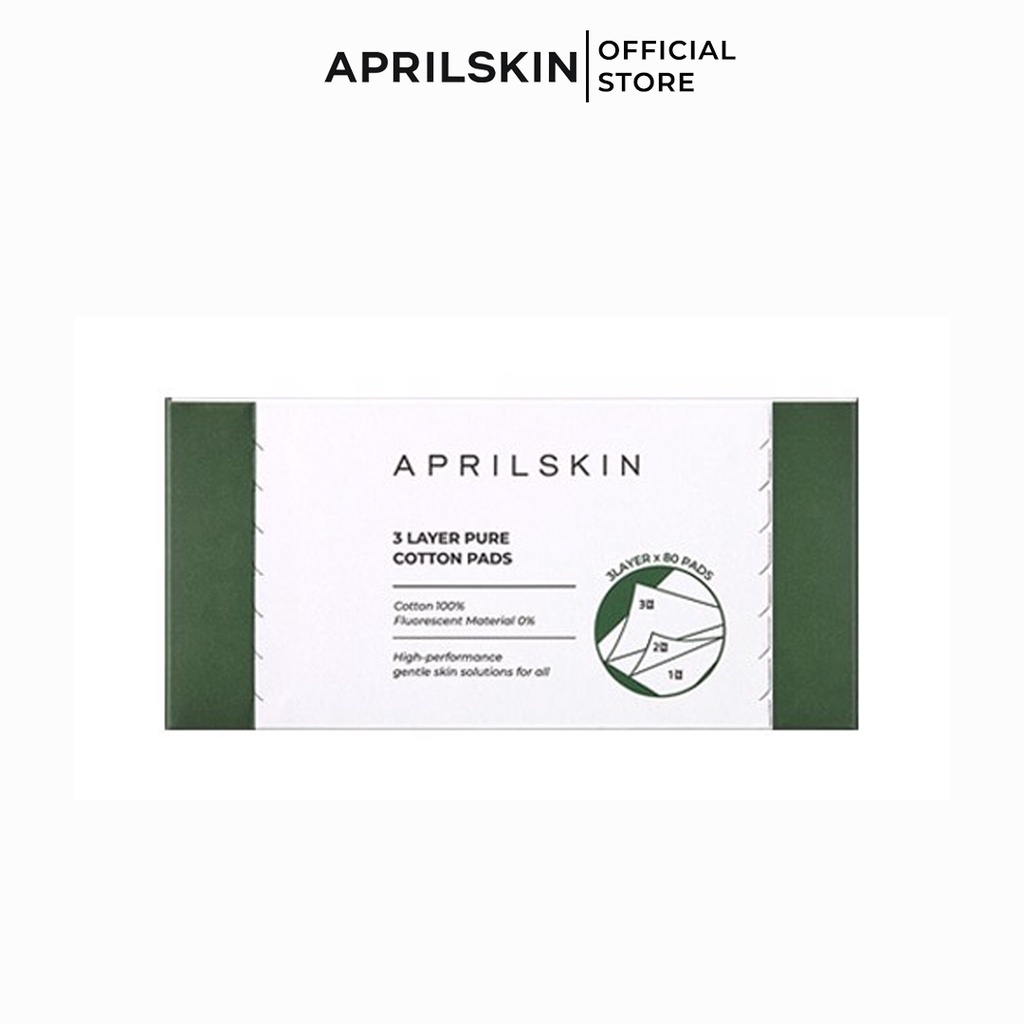 Bông tẩy trang 3 lớp Aprilskin Cotton Pad(80 miếng)