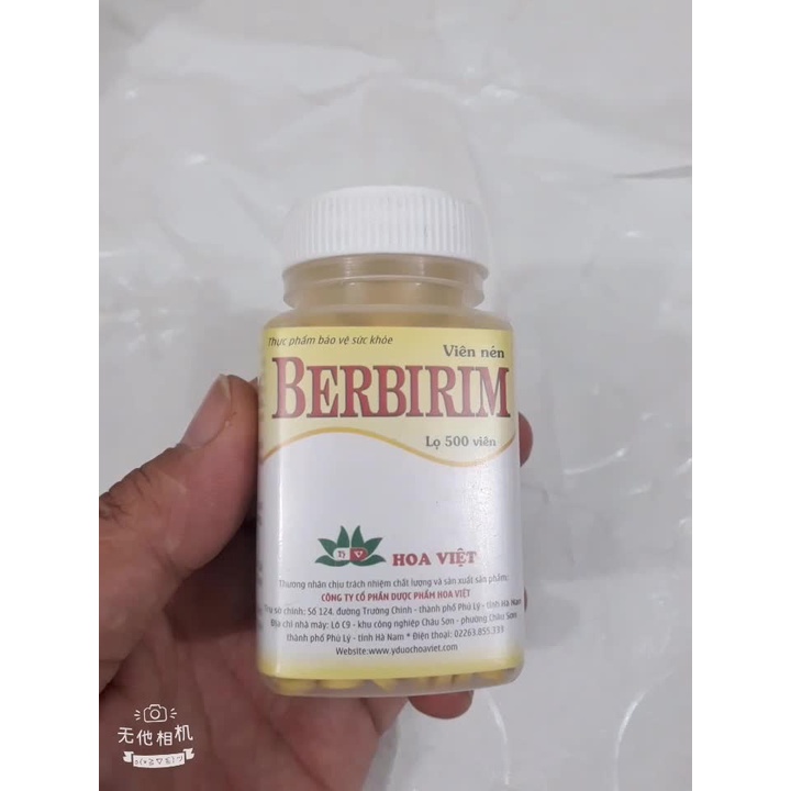 Viên uống Berbirim , giảm triệu chứng rối loạn tiêu hóa, tiêu chảy, đi ngoài nhiều lần