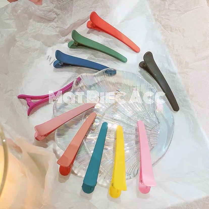 Kẹp tóc, kẹp mỏ vịt màu pastel dễ thương 7.5CM