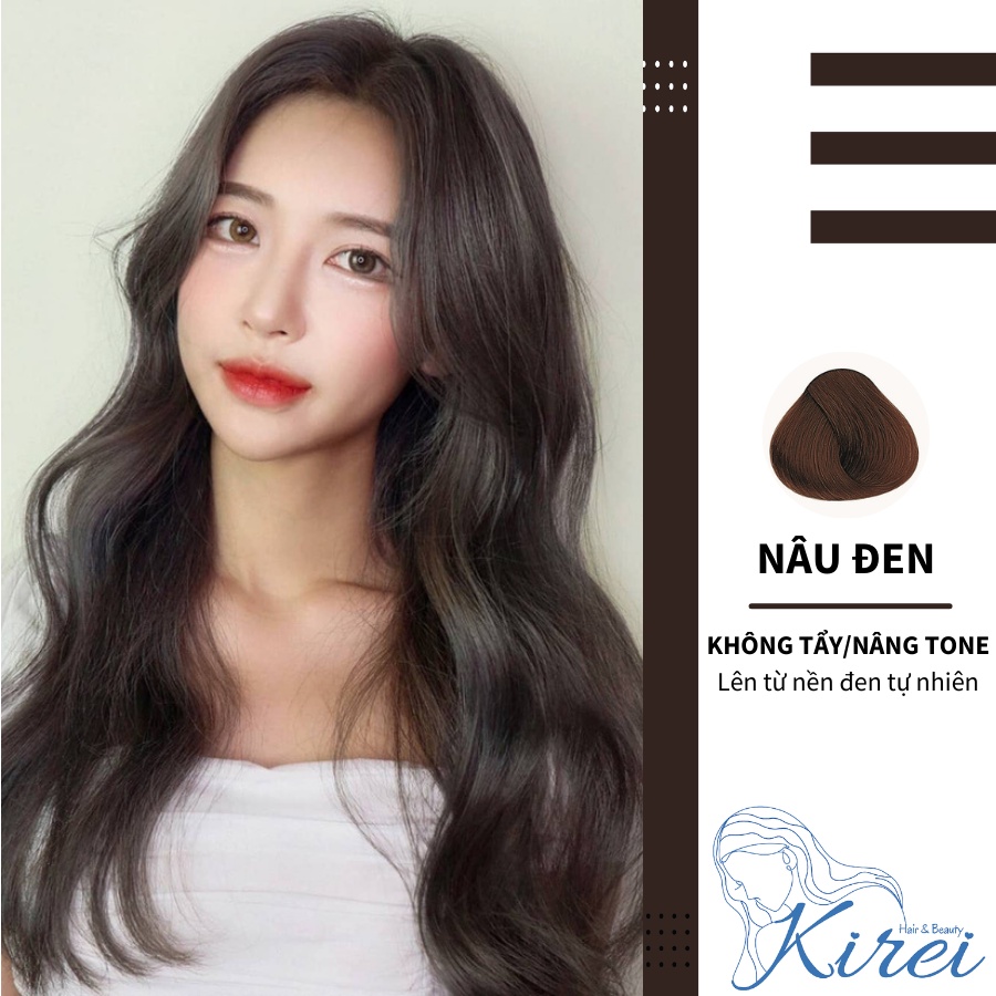 Thuốc nhuộm tóc màu NÂU ĐEN không cần tẩy tóc Kirei Hair, KireiHair, KIREIHAIR