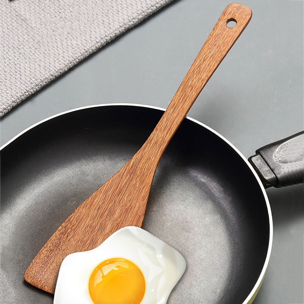 Muỗng Múc Canh / Nấu Ăn Cán Dài Bằng Gỗ Chống Dính Tiện Dụng Cho Nhà Bếp