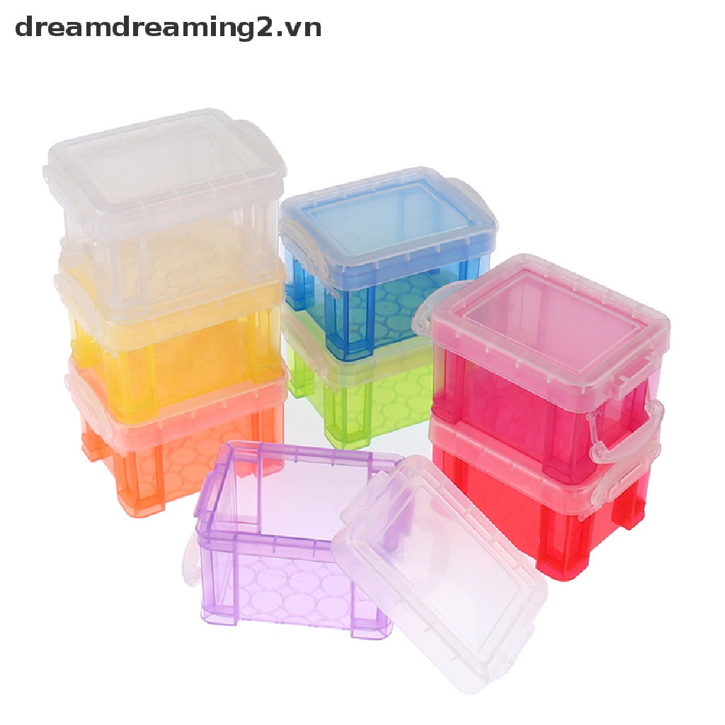 Bộ 2 Hộp Nhựa mini Đựng Đồ Chơi Dễ Thương Cho Búp Bê