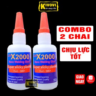 [COMBO 2 CHAI] Keo X2000 Keo Dán Đa Năng 50G Keo Chống Thấm Nước Dán Giày ,Cao Su,Sản Phẩm Gỗ,Linh Kiện Điện Tử-Kivovi