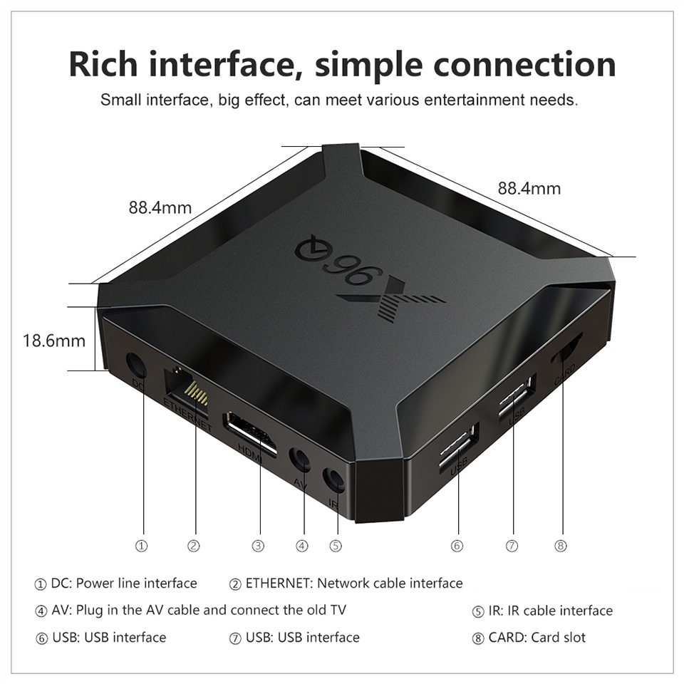 Đầu TV Box X96Q Android 10.0 IPTV X96Q 2G 16G / Smart IP ChấT LượNg Cao KèM Phụ KiệN