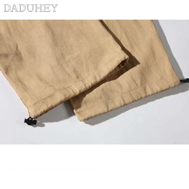 DaDuHey Men's Japanese-Style Retro Drawstring Ankle-Tied Track Sweatpants Fashion Brand Loose Street Casual Working Pants