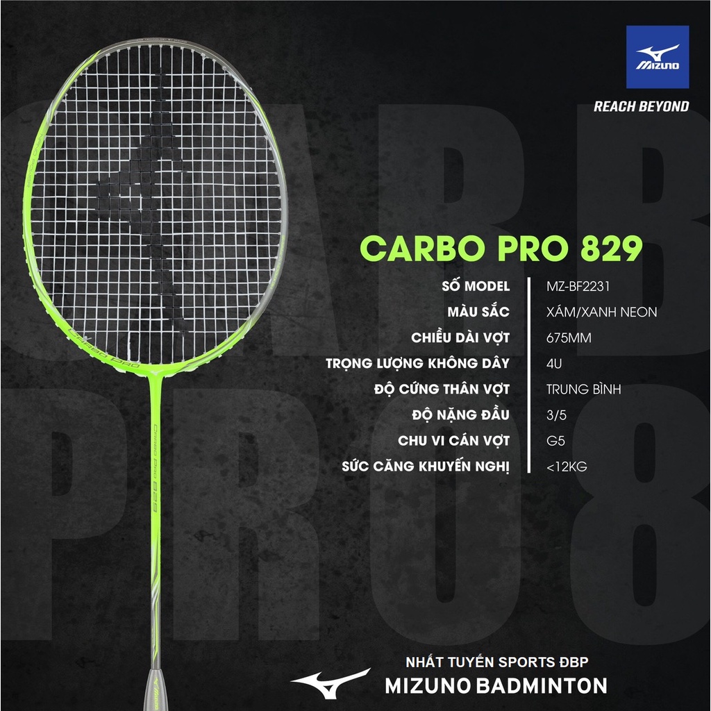 Vợt cầu lông Mizuno Carbo Pro 829