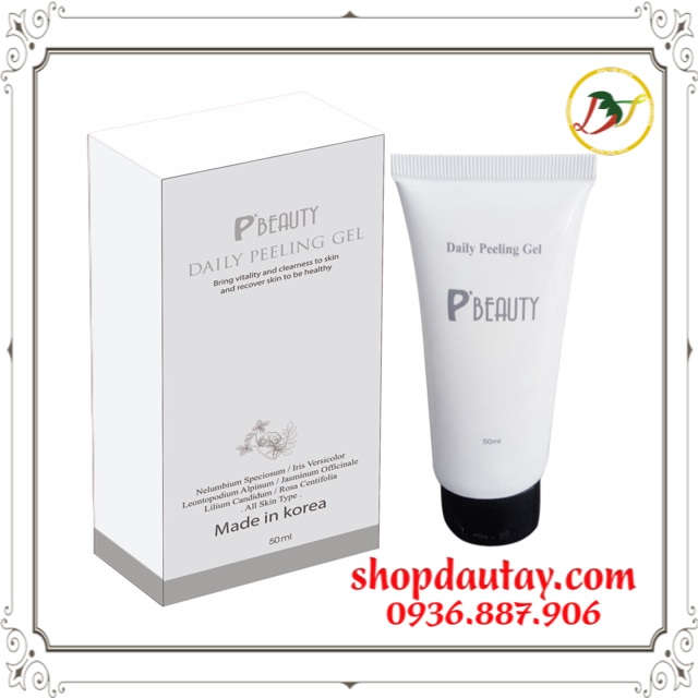 Tẩy tế bào chết DAILY WASH PEELING GEL P’BEAUTY 50ML phù hợp mọi loại da - DTCosmetics | BigBuy360 - bigbuy360.vn