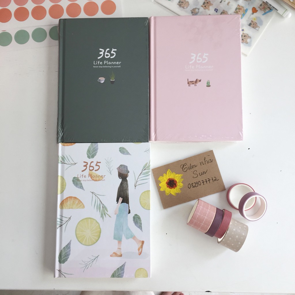 SỐ KẾ HOẠCH, SỔ TAY, SỔ NHẬT KÝ 365 LIFE PLAN CAO CẤP [tặng kèm 1 tấm sticker cute] DÀY DẶN, GIẤY ĐẸP