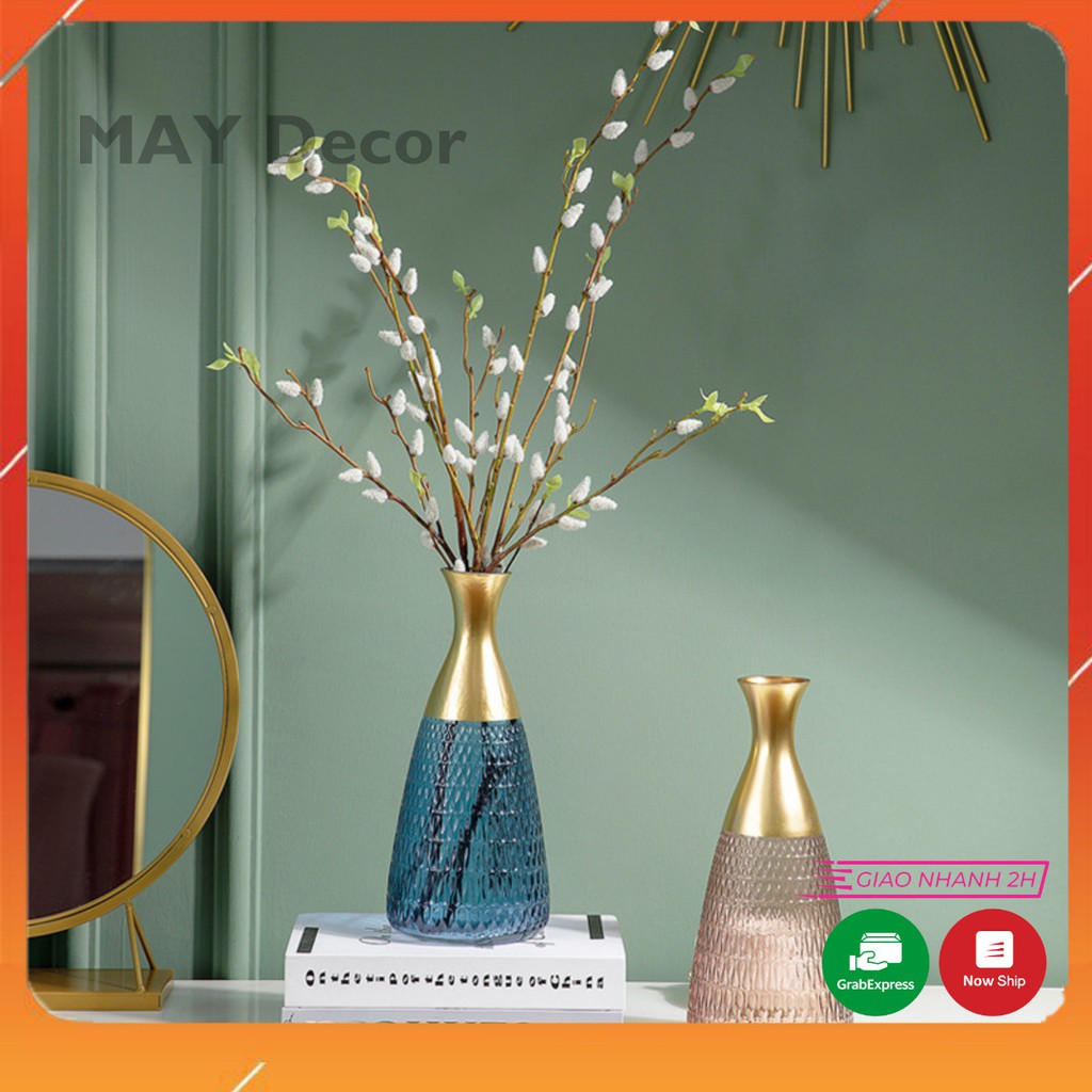 Bình Hoa Cao Cấp, Lọ Hoa Thuỷ Tinh Decor, Thủy Tinh Trang Trí Nhà Cửa MAY Decor LH025