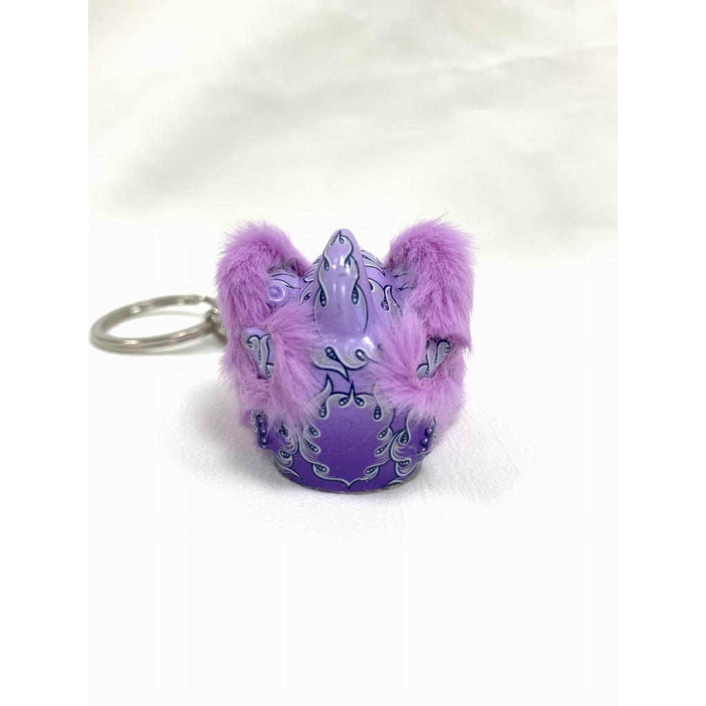 Móc Khóa Nhựa Resin Hình Sư Tử Thời Trang Dùng Làm Quà Tặng 毛毛-梦幻紫