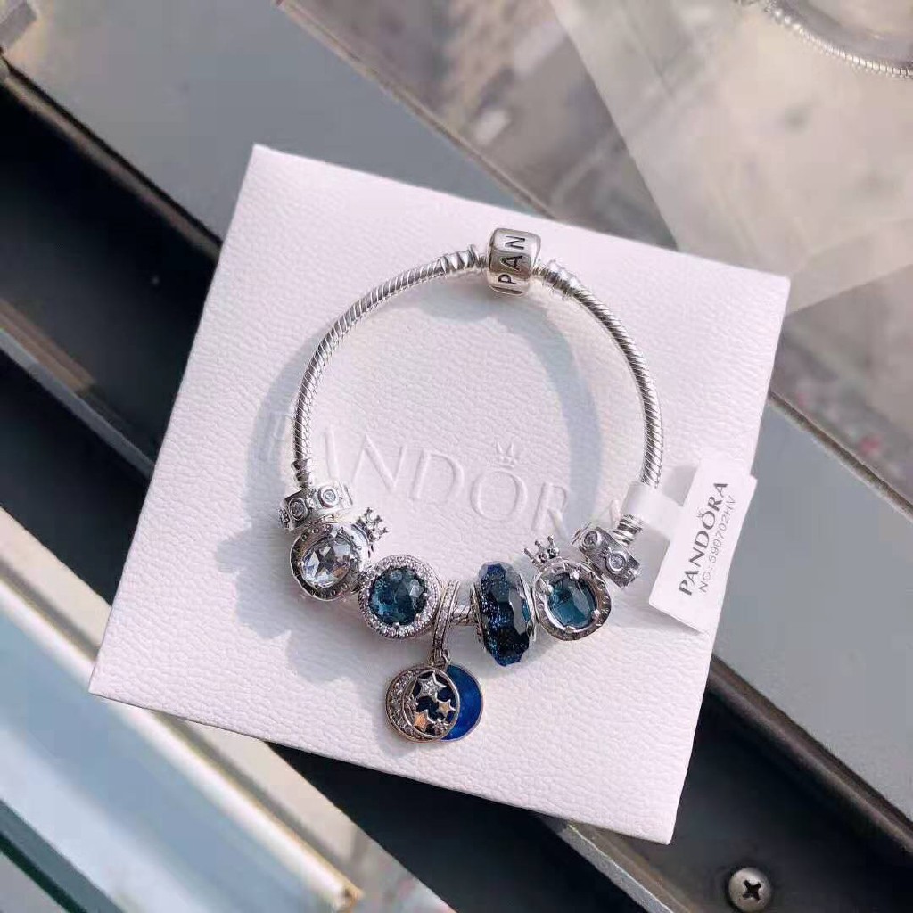 PANDORA Bộ Vòng Tay Mạ Bạc 925 Bstz169 2021 New Asad654642