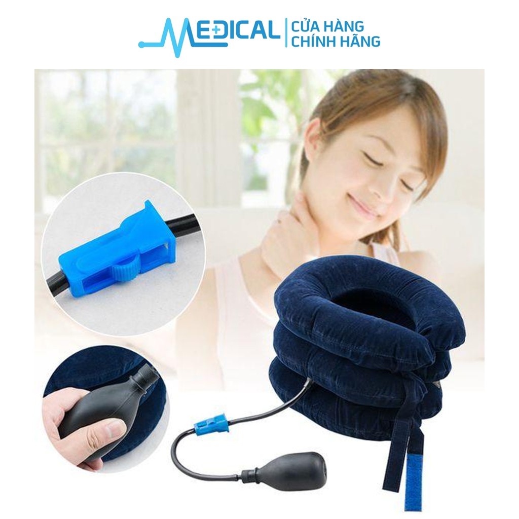 Dụng cụ nâng cổ bằng hơi YUWELL B gối hơi trị liệu kéo giãn đốt sống cổ - MEDICAL