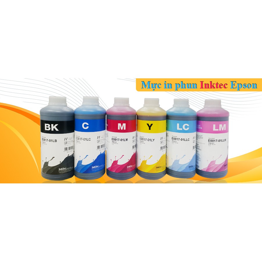 Bộ 6 bình mực in màu Inktec Epson T60,1390,1340,L800,L805,L1800 [Chất lượng cao] thumbnail