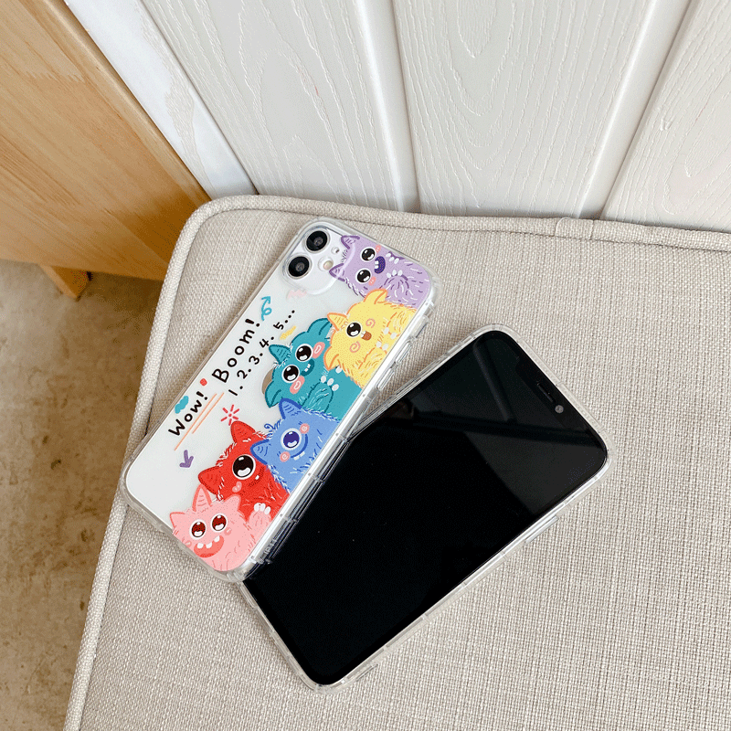 Ốp điện thoại TPU mềm trong suốt hình quái vật cho iPhone 12 11 Pro Max 12mini XR Xs Max 8 7 Plus | BigBuy360 - bigbuy360.vn