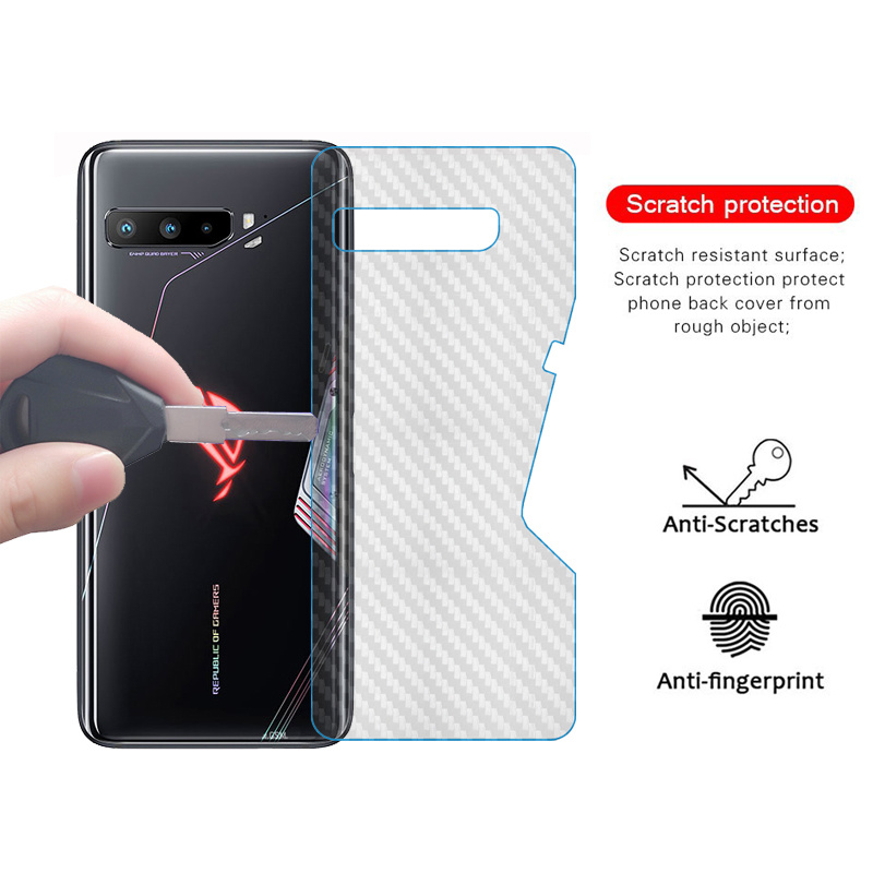 Miếng dán sợi carbon bảo vệ mặt lưng cao cấp cho điện thoại ASUS Rog Phone 5 5s Pro Ultimate 3 2