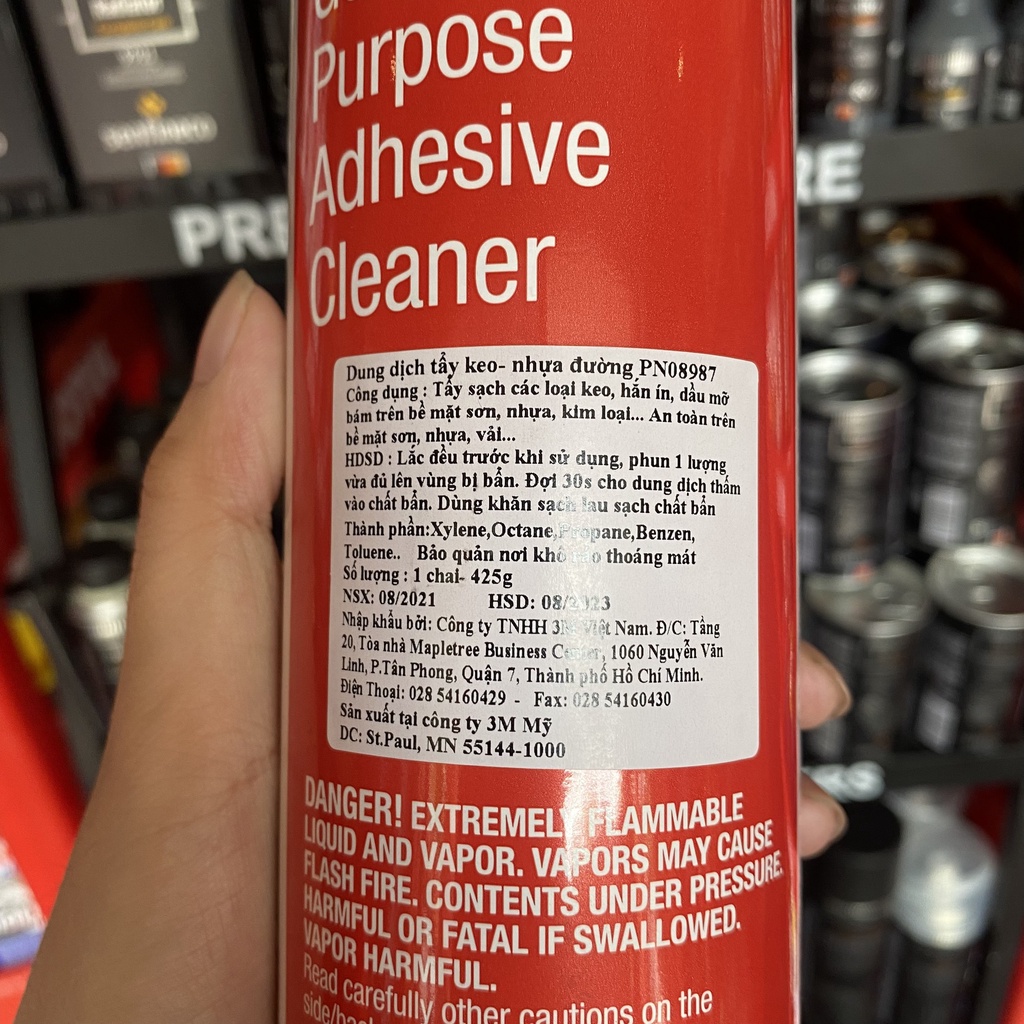 Dung Dịch Tẩy Keo Nhựa Đường Chuyên Dụng 3M 425g General Purpose Adhesive Cleaner PN08987