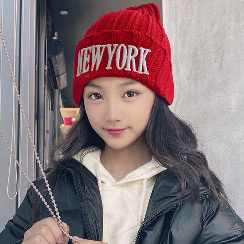 Mũ Len Beanie Màu Trơn Dễ Thương Cho Bé