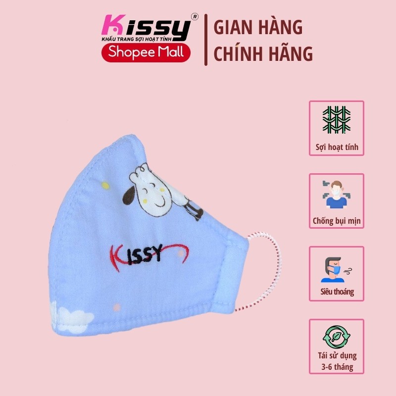 Khẩu Trang Kissy Trẻ Em 6 Tháng Đến 3 Tuổi Chống Nắng Và Bụi Mịn Hiệu Quả Cho Bé Yêu Động Vật Đáng Yêu, Giao Chuẩn Mẫu